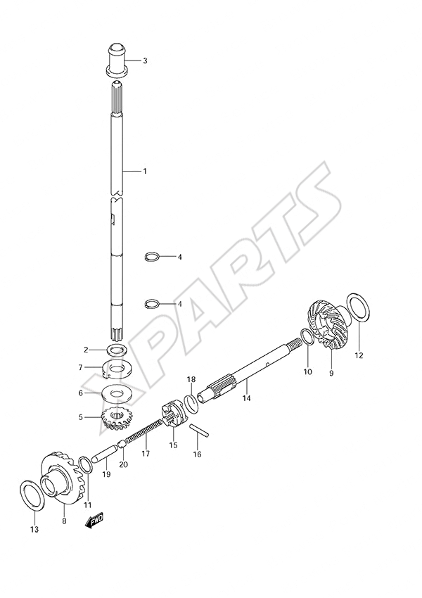  Drive Shaft til Suzuki motor